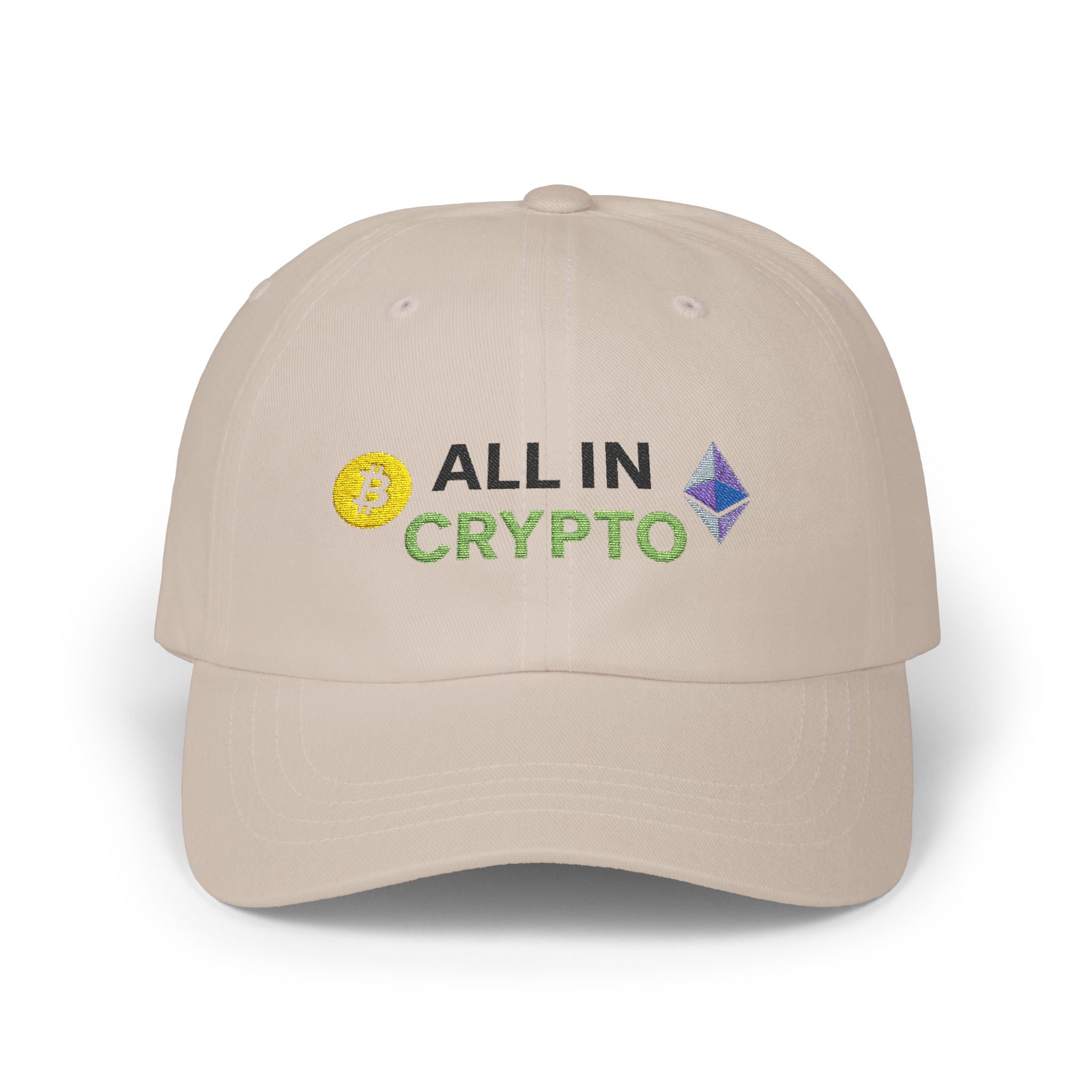 Cryptocurrency Dad Cap - Classic White Hat for Crypto Enthusiasts, Gift for Dads, Trendy Accessories, Summer Outfits, Fashion Statement