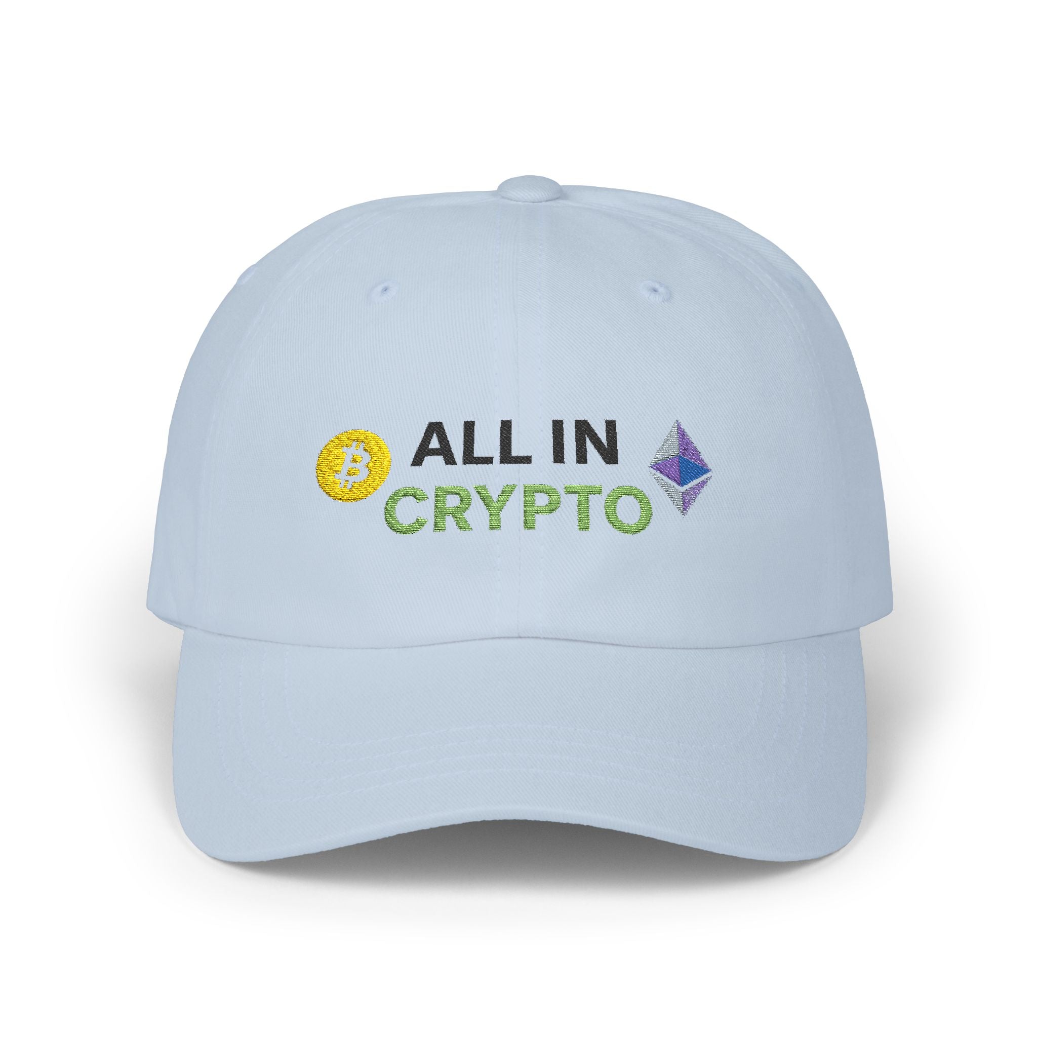 Cryptocurrency Dad Cap - Classic White Hat for Crypto Enthusiasts, Gift for Dads, Trendy Accessories, Summer Outfits, Fashion Statement